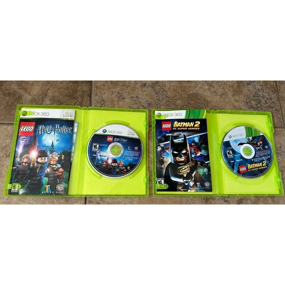 Lot Of 2 Lego Xbox 360 Video Games Harry Potter, Batman 2 DC Super Heroes